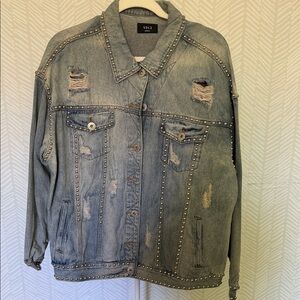 Vici Blue Studded Denim Jacket